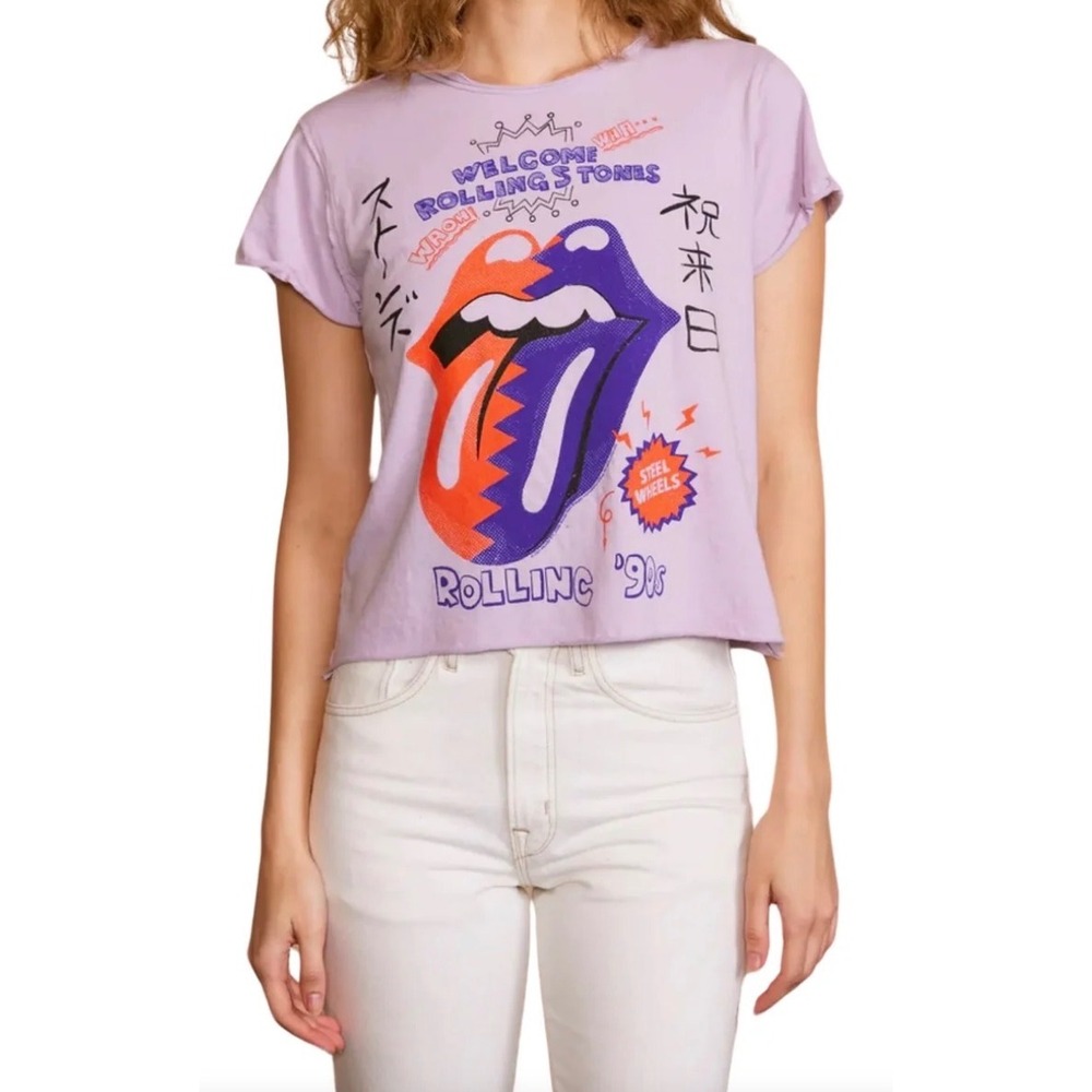 People of Leisure Rolling Stones Steel Wheels Japan Tour Graphic Tee Purple M